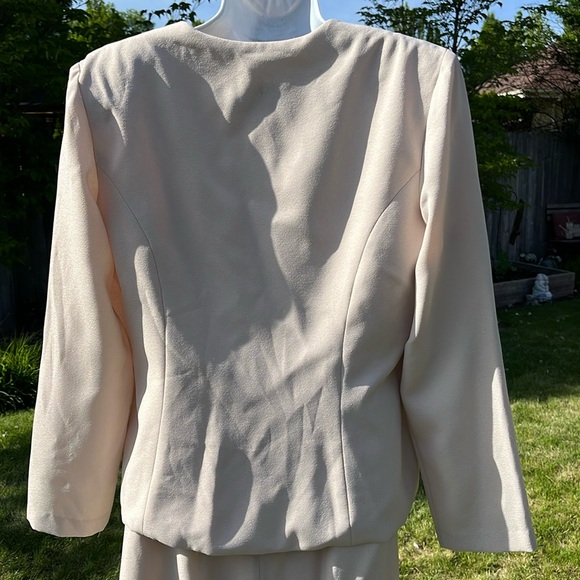 VTG Alex Evenings Skirt Set- tan -lined wedding/special occasions Sz 12 - Picture 7 of 13